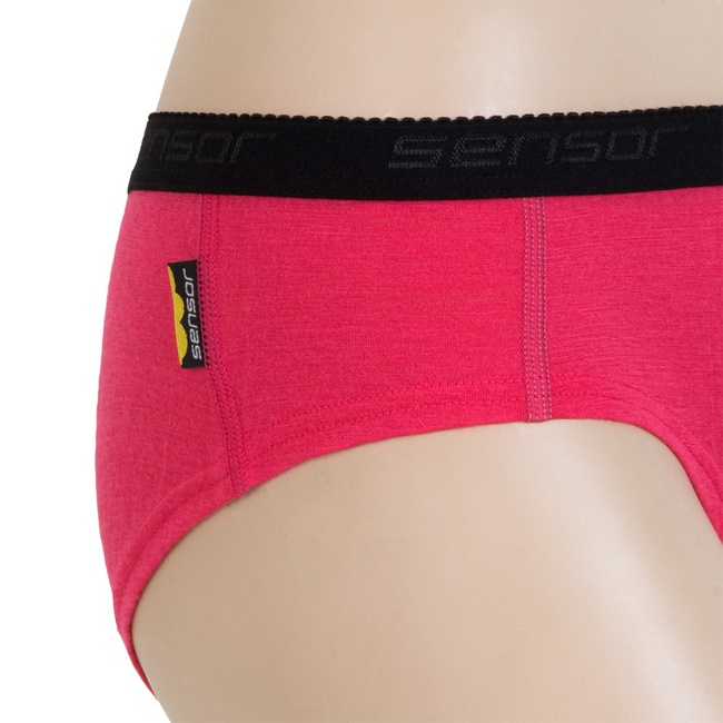 MERINO SENSOR ACTIVE - dámské kalhotky magenta