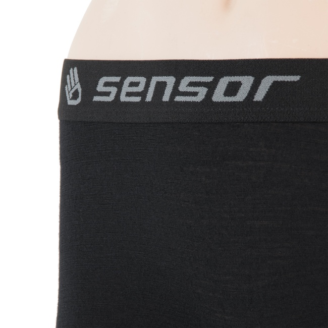 MERINO SENSOR ACTIVE - dámské kalhotky s nohavičkou, černá