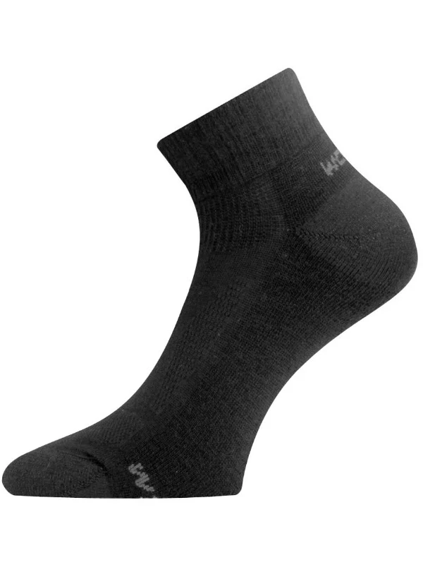 WDL MERINO TREKKING LASTING vlněné ponožky s ionty stříbra, černá