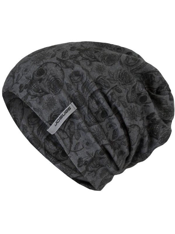 MERINO IMPRESS SENSOR čepice, unisex, černá/skulls