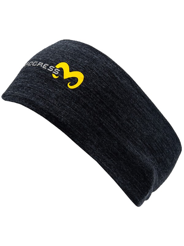 HEADBAND - uni, merino čelenka, šedý melír