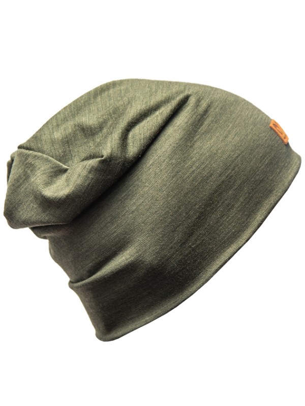 FREEBEANIE, uni merino čepice, khaki melír