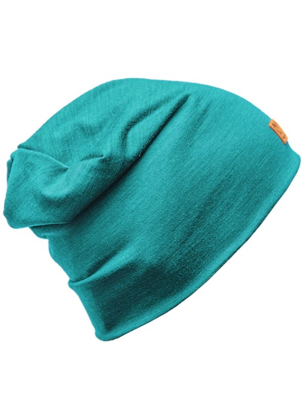 FREEBEANIE, uni merino čepice, zelený melír
