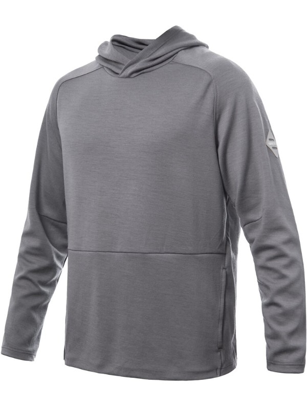 MERINO SENSOR UPPER TRAVELLER - pánská mikina s kapucí, šedá