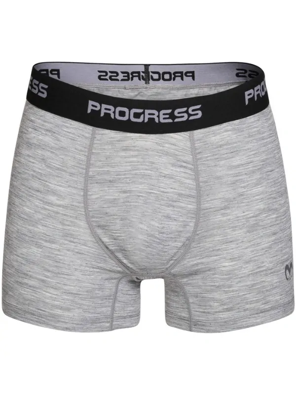 WARRIOR MERINO pánské merino boxerky, šedý melír
