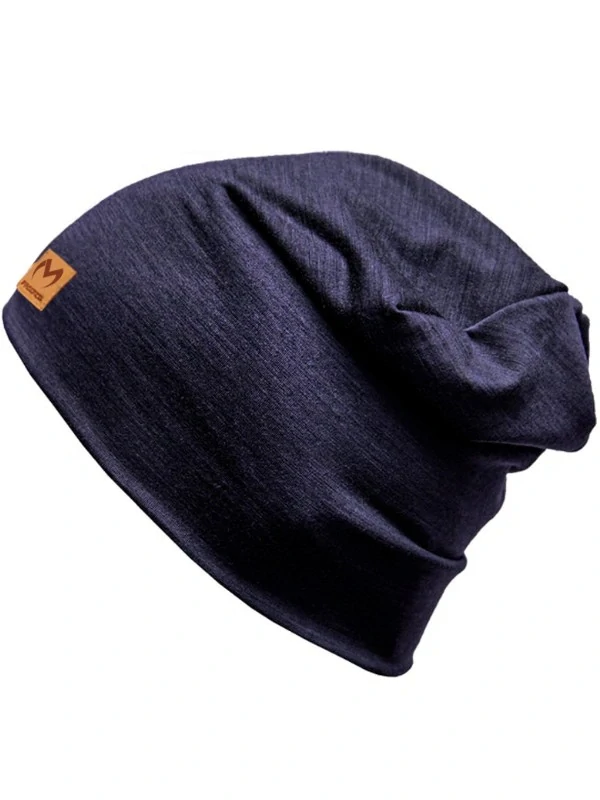 FREEBEANIE, uni merino čepice, černý melír