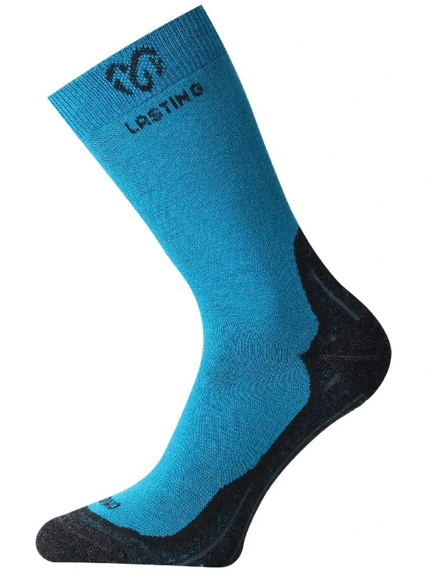 WHI MERINO TREKKING LASTING vlněné ponožky s ionty stříbra, modrá