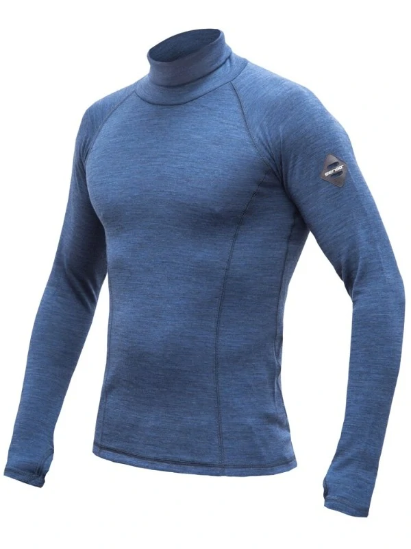 MERINO SENSOR BOLD M2 - pánské tričko s dlouhým rukávem, roll - neck, blue