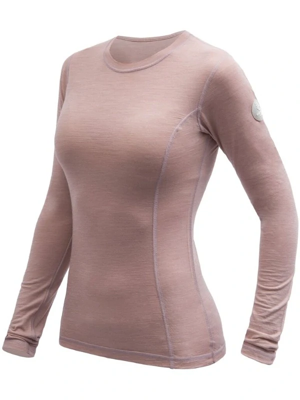 MERINO AIR NEW SENSOR - dámské tričko s dlouhým rukávem, dusty - pink