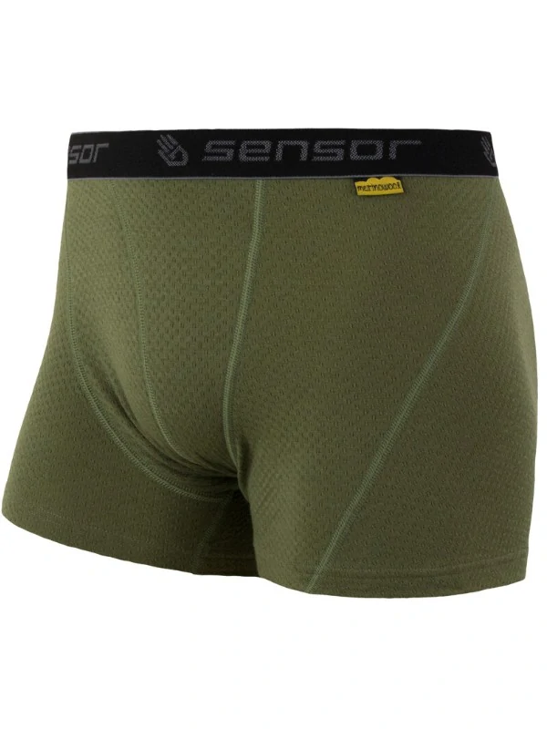 MERINO SENSOR DF - pánské trenky, safari green