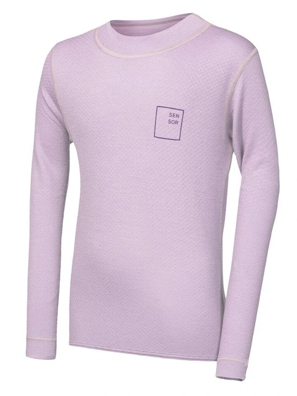 MERINO DF LOGO UP SENSOR juniorské tričko s dlouhým rukávem, mystic violet