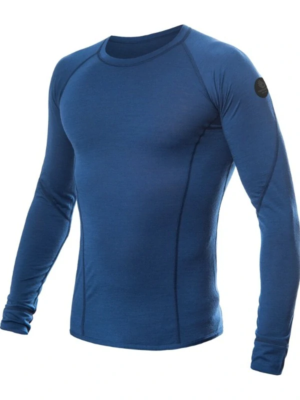 MERINO AIR SENSOR - pánské tričko s dlouhým rukávem, tmavě modrá