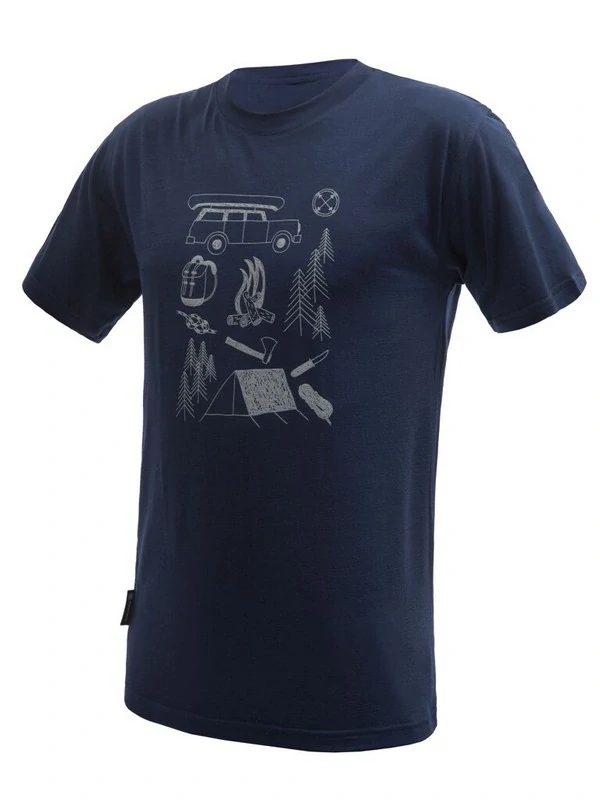 MERINO SENSOR ACTIVE OUTSIDE - pánské triko, krátký rukáv, deeep blue