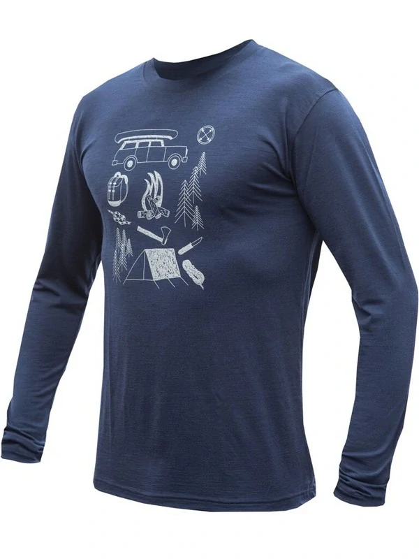 MERINO SENSOR ACTIVE OUTSIDE - pánské triko, dlouhý rukáv, deeep blue