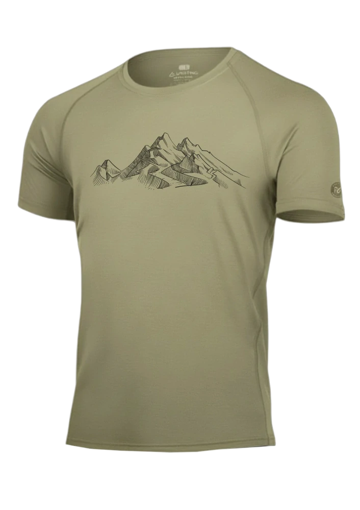 MERINO LASTING HILL pánské merino tričko s krátkým rukávem, zelená