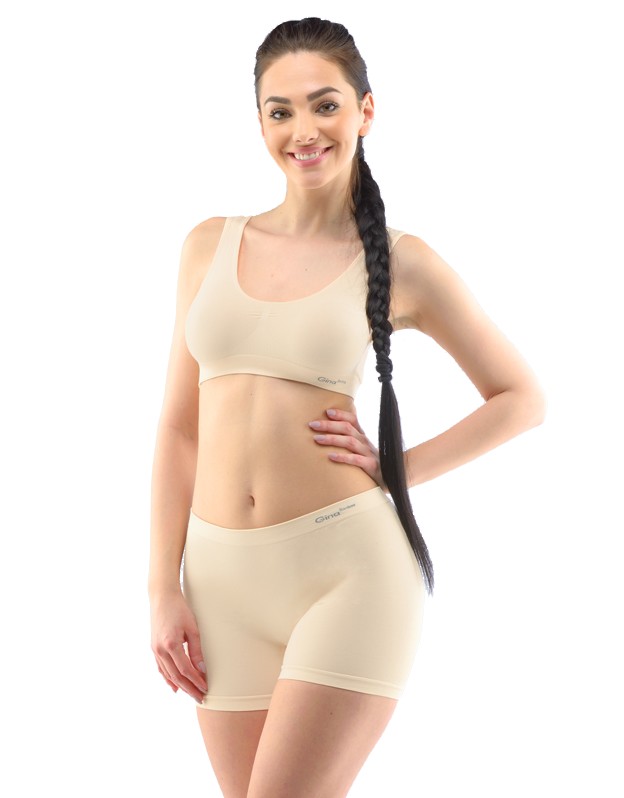 KATTY dámské bezešvé bambusové boxerky vyšší, tělová