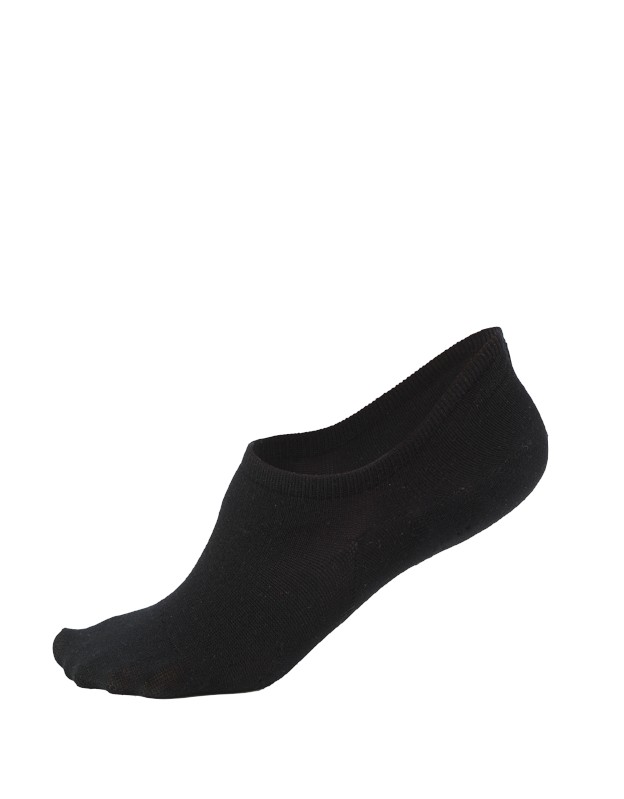Bambusové bezešvé ponožky, nízké - neviditelné, černá, 1 balení/2 páry