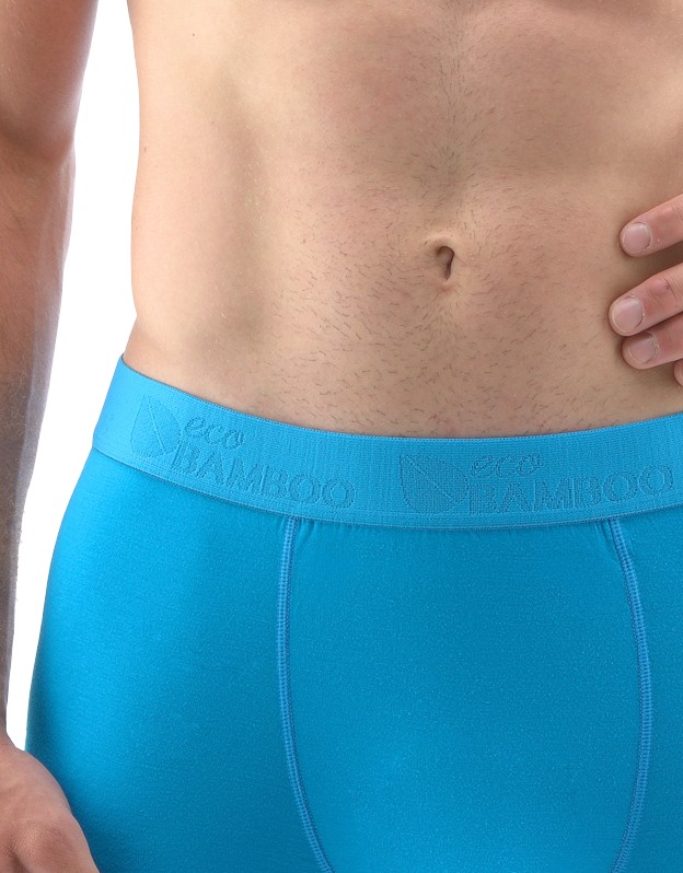 MATTY pánské bambusové boxerky s delší nohavičkou, dunaj 