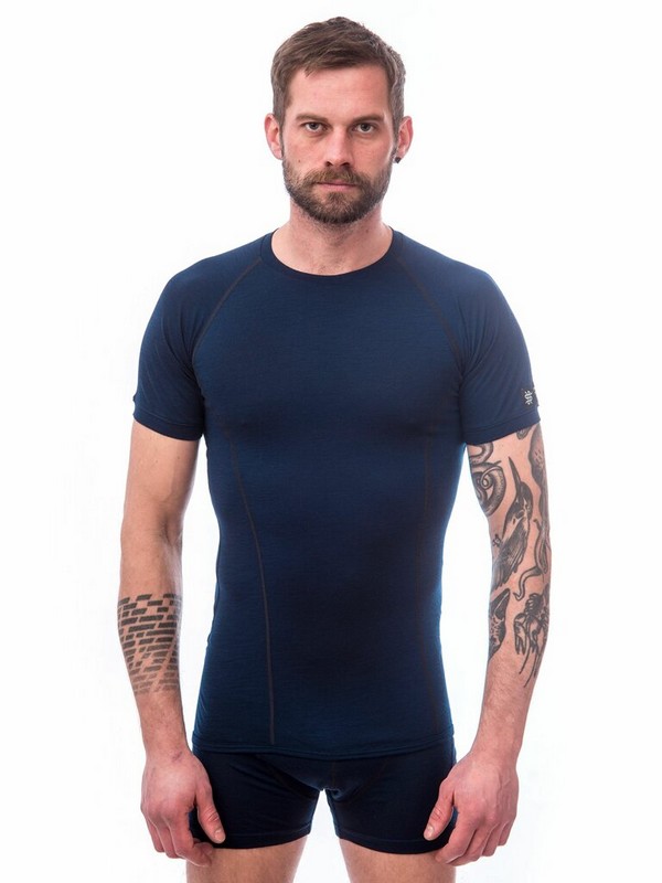 MERINO ACTIVE SENSOR - pánské triko, krátký rukáv, deep blue