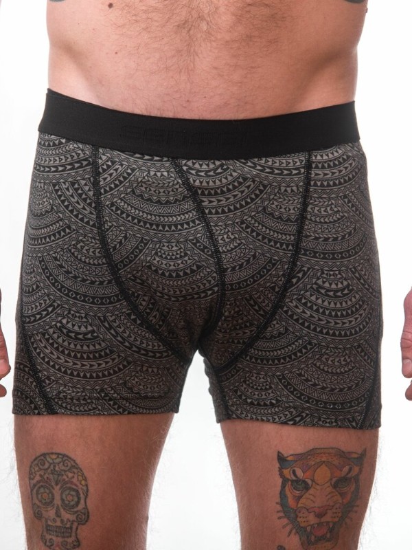 MERINO IMPRESS SENSOR - pánské trenky, ŠEDÁ/MAORI