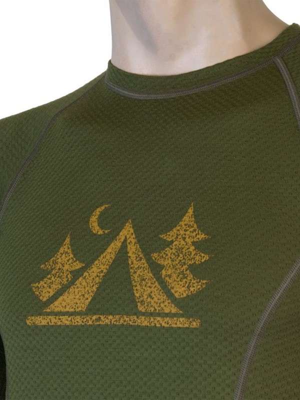 MERINO SENSOR DF CAMP - pánské tričko, dlouhý rukáv, safari/green