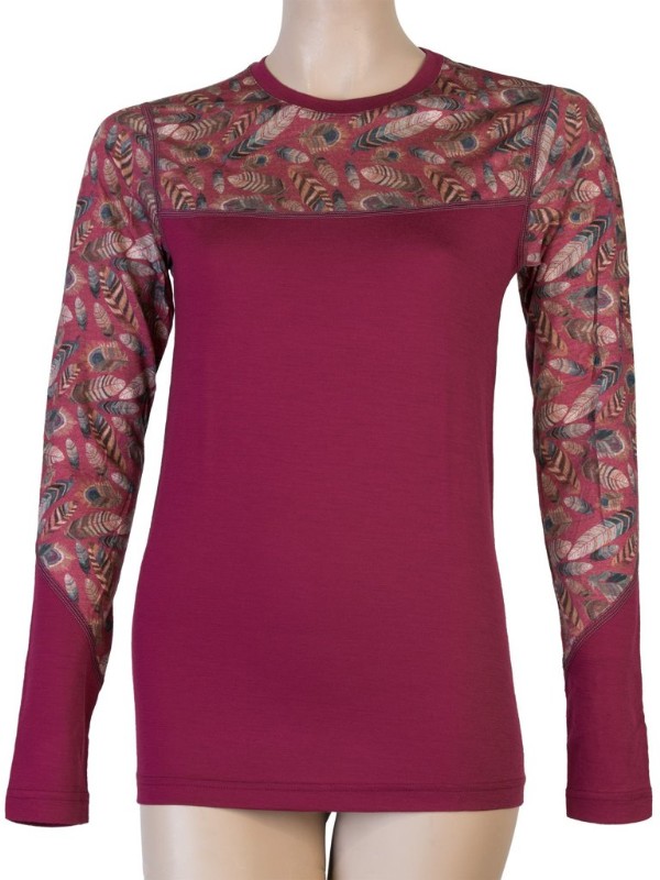MERINO IMPRESS SENSOR - dámské triko, dlouhý rukáv, LILLA/FEATHER