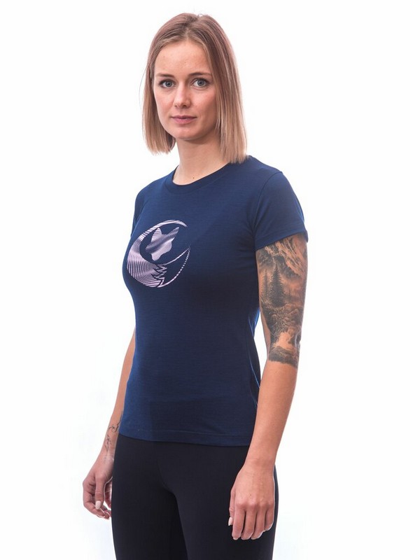 MERINO SENSOR ACTIVE PT FOX - dámské tričko, krátký rukáv, deep blue