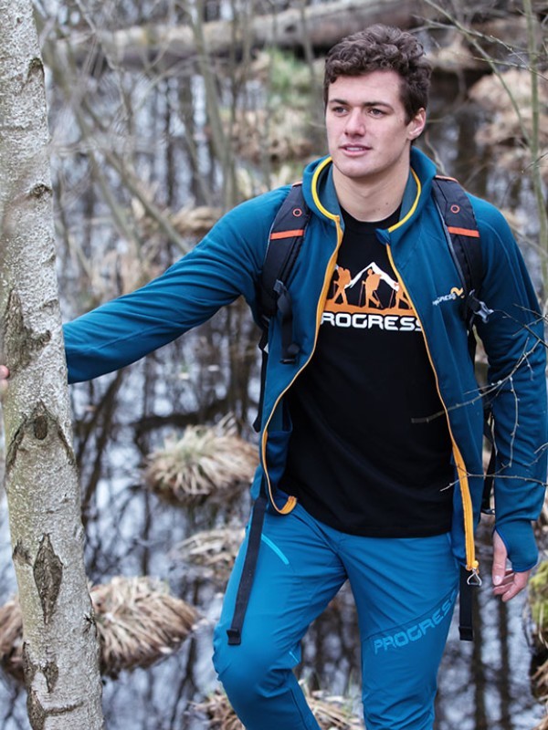 VANDAL TRACK MAN tričko z bambusových vláken s dlouhým rukávem, černá