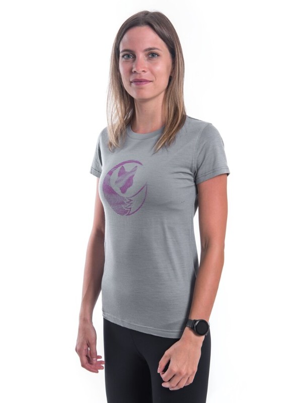 MERINO SENSOR ACTIVE PT FOX - dámské tričko, krátký rukáv, šedá
