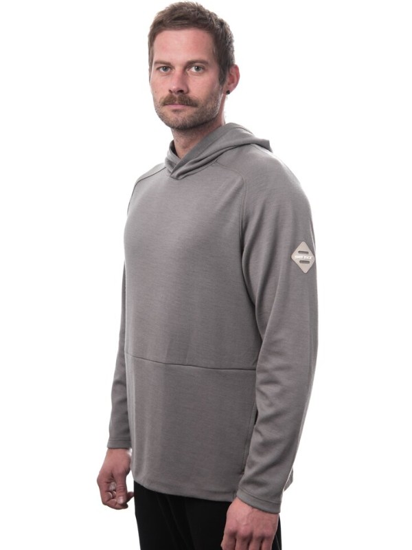 MERINO SENSOR UPPER TRAVELLER - pánská mikina s kapucí, šedá