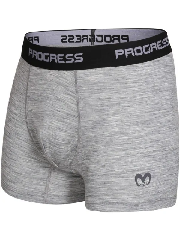 WARRIOR MERINO pánské merino boxerky, šedý melír