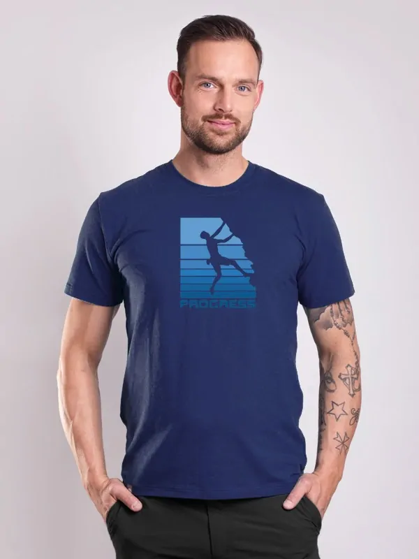 BARBAR "BOULDER" tričko z bambusových vláken s krátkým rukávem, tmavě modrá
