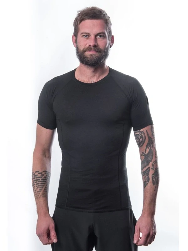 MERINO AIR NEW II SENSOR - pánské tričko s krátkým rukávem, černá