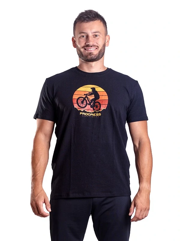BARBAR "BIKER" tričko z bambusových vláken s krátkým rukávem, černá