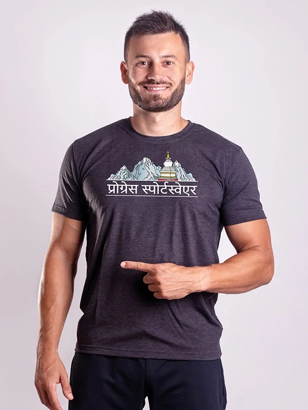 AROMATIC NEPAL pánské outdorové tričko ze špičkové viskózy Cocarber® s krátkým rukávem, antracit
