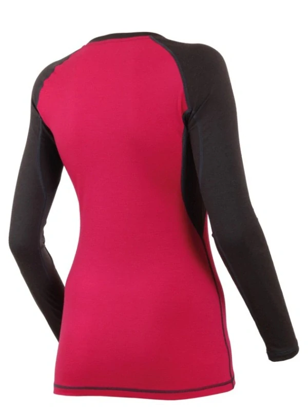 MERINO LASTING DITA dámské merino tričko s dlouhým rukávem, růžová