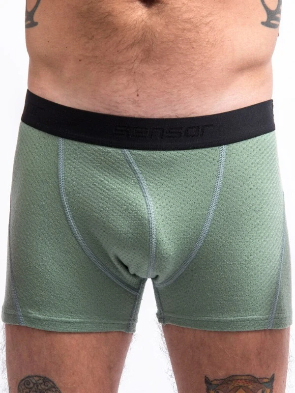 MERINO SENSOR DF - pánské trenky, basil green