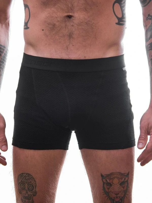 MERINO SENSOR DF - pánské trenky, černá