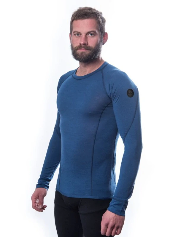 MERINO AIR SENSOR - pánské tričko s dlouhým rukávem, tmavě modrá