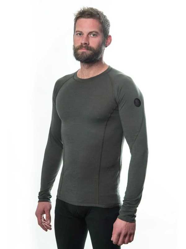 MERINO AIR SENSOR - pánské tričko s dlouhým rukávem, olive green