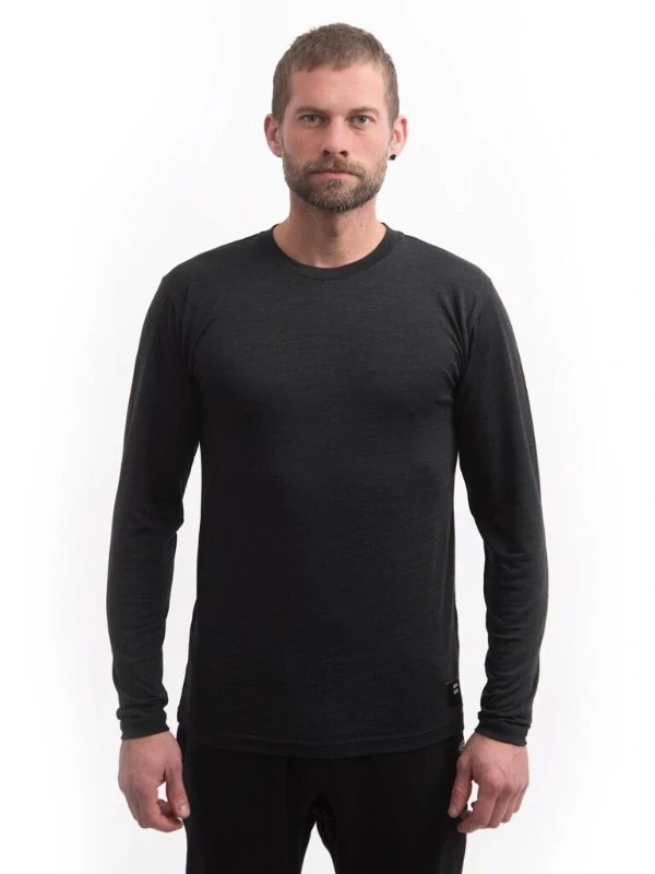MERINO SENSOR CORDURA - pánské triko, dlouhý rukáv, černá