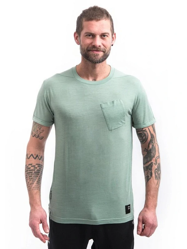 MERINO AIR SENSOR TRAVELLER - pánské tričko s krátkým rukávem, basil green