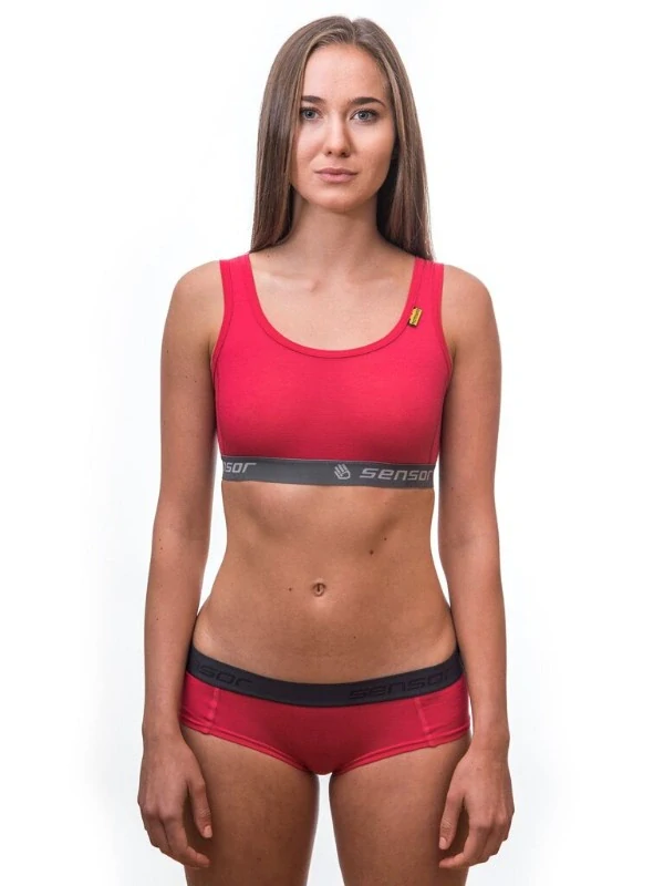 MERINO SENSOR ACTIVE - dámské kalhotky magenta