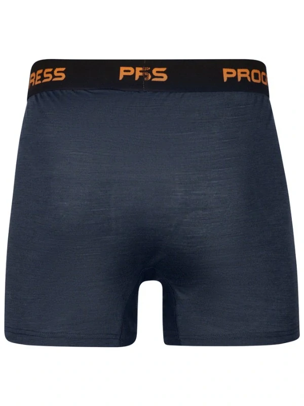NIELS 125 pánské merino boxerky, černo - modrá