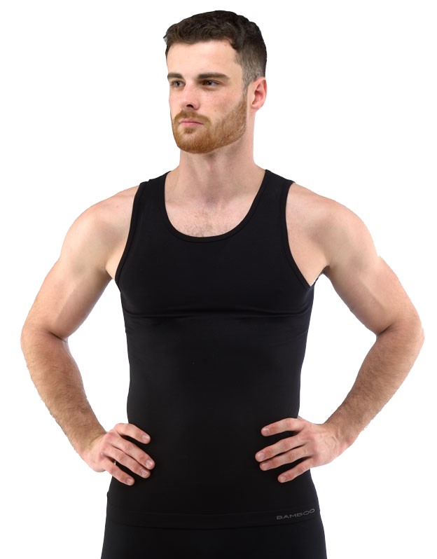 CHRISS bezešvé tílko z bambusových vláken, černá