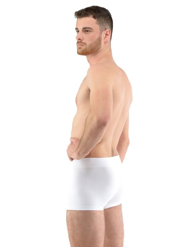LONELY pánské bambusové boxerky s kratší nohavičkou, bílá