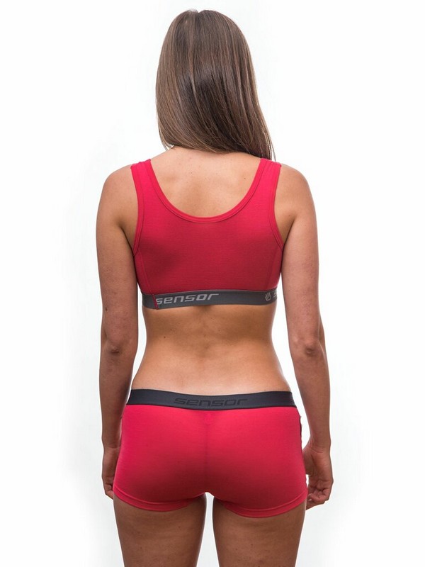 MERINO SENSOR ACTIVE - dámské kalhotky s nohavičkou, magenta