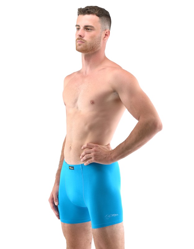 LEW pánské bambusové boxerky s delší nohavičkou, dunaj 