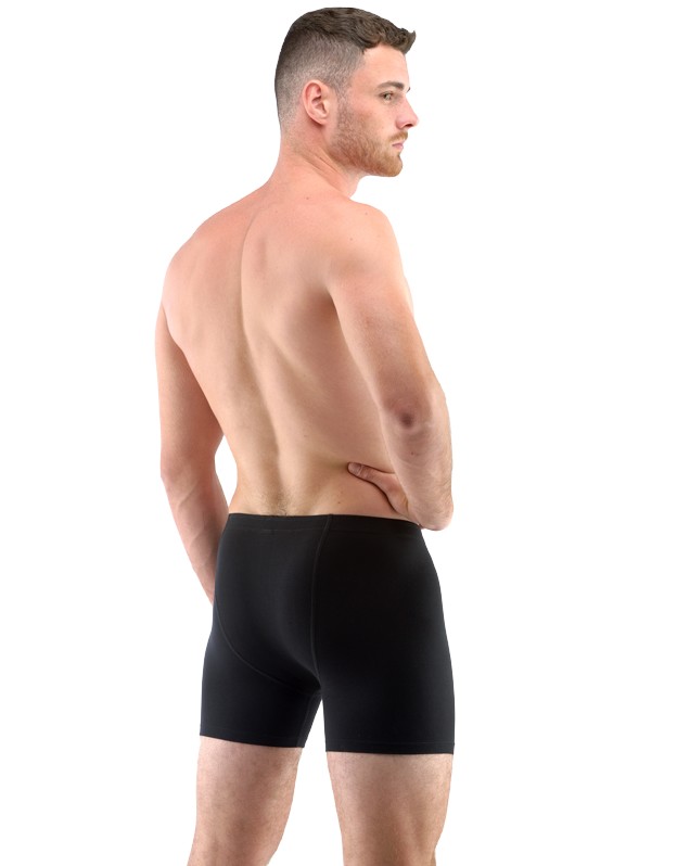 SCOTTY pánské bambusové boxerky s delší nohavičkou, černá