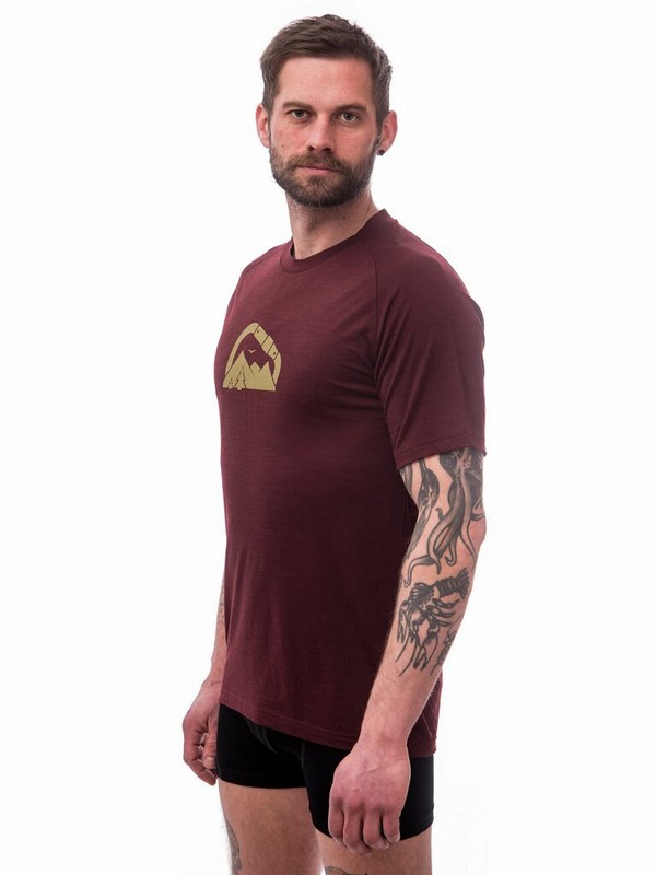 MERINO AIR NEW SENSOR PT SUMMIT- pánské tričko s krátkým rukávem, port red